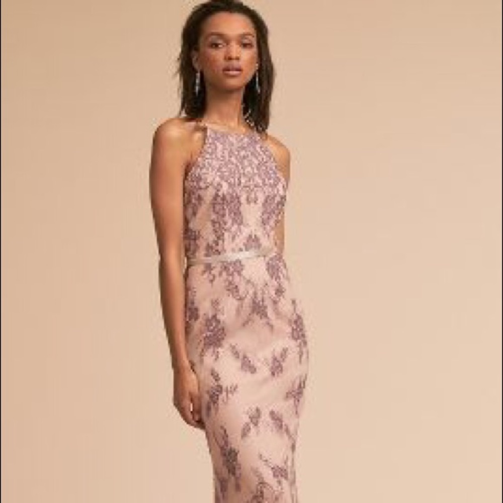 Beautiful Beholden Gown slight train lace overlay